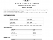 Morrow County Solid Waste Rates