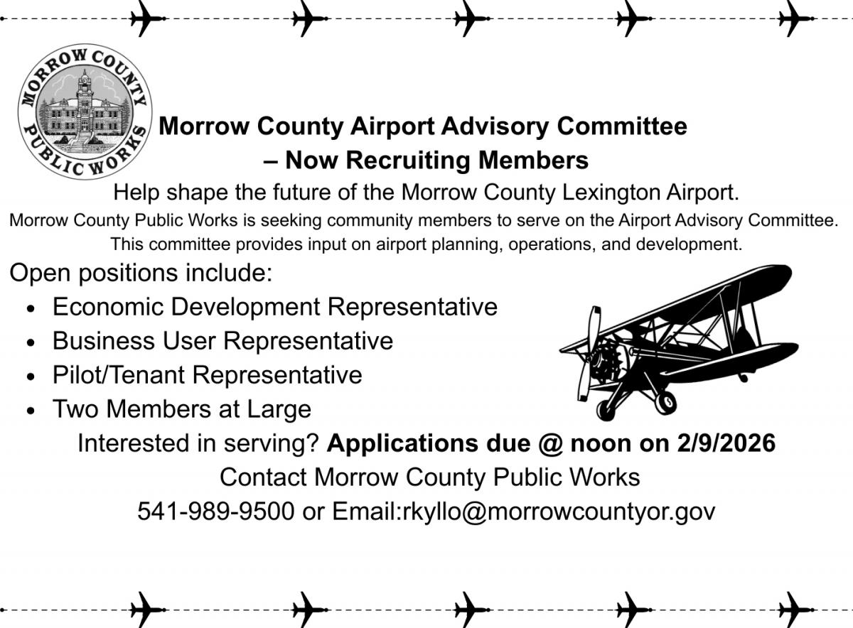 Airport Advisory Committee Now Recruiting Members Airport Advisory Committee Now Recruiting Members