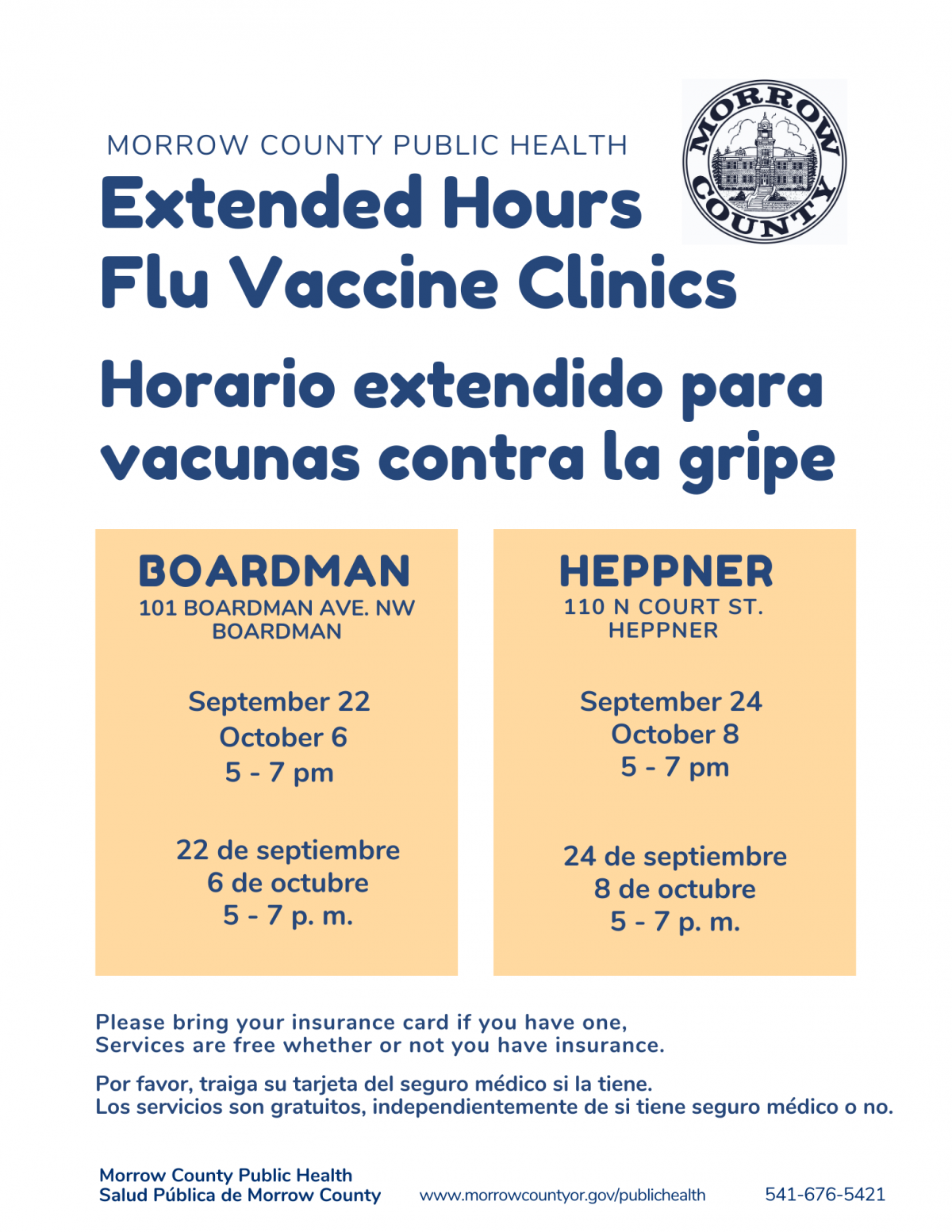 Extended Hours flu vaccine clinics 