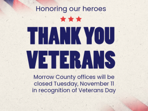 Thank You Veterans Office Closure Flyer